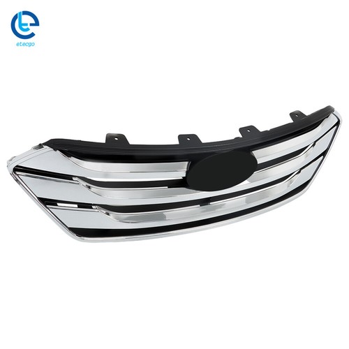 Upper Chrome Bumper Grille Grill For Hyundai Santa Fe Sport 2013 2014 2015 2016 - Picture 11 of 18