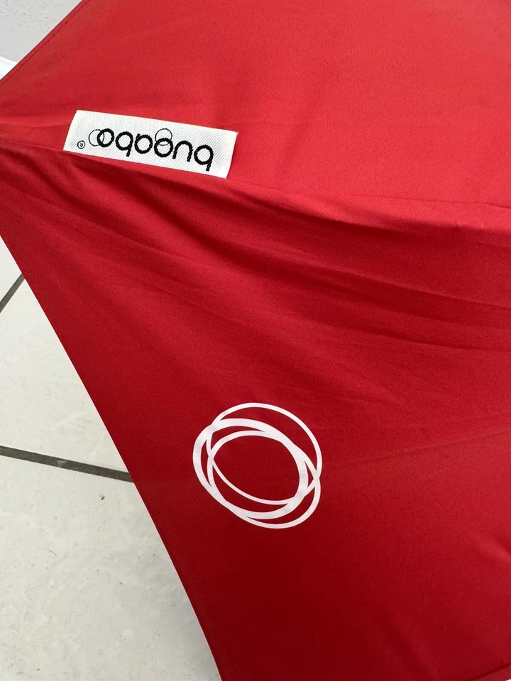 Orange / Red Bugaboo Pushchair Sun Parasol / Umbrella With Clip - Image 2 of 4