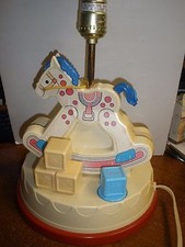 Vintage Fisher Price Nursery Musical Lamp Rocking Horse Nightlight 1984 baby