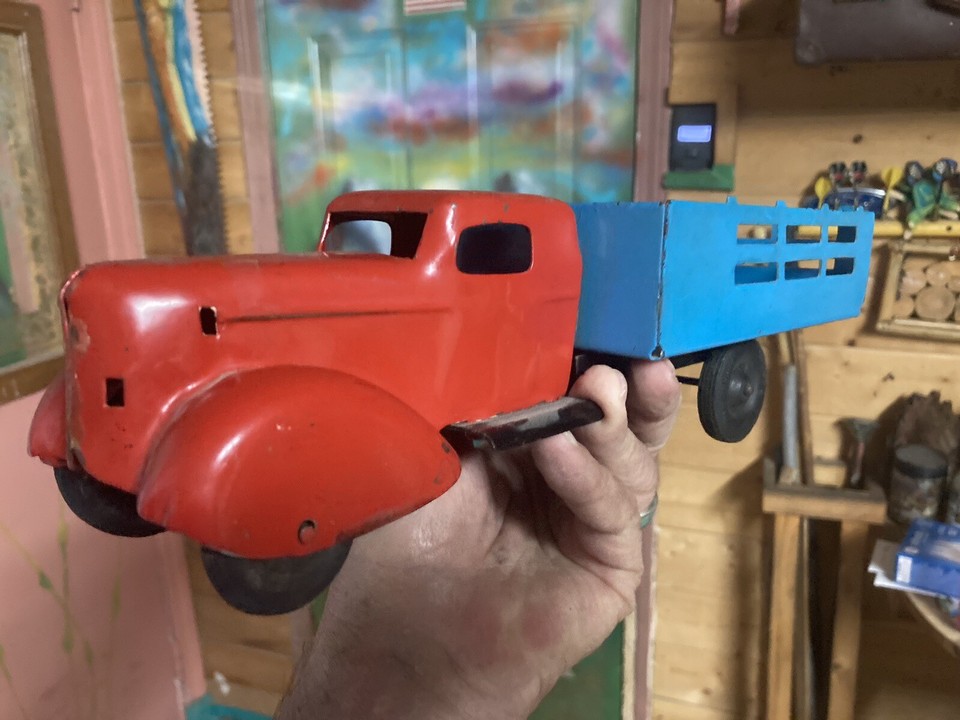 vintage marx pressed steel toy trucks eBay