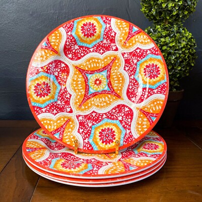 Set of FOUR Melamine Plastic Dinner Plates Better Homes Talavera