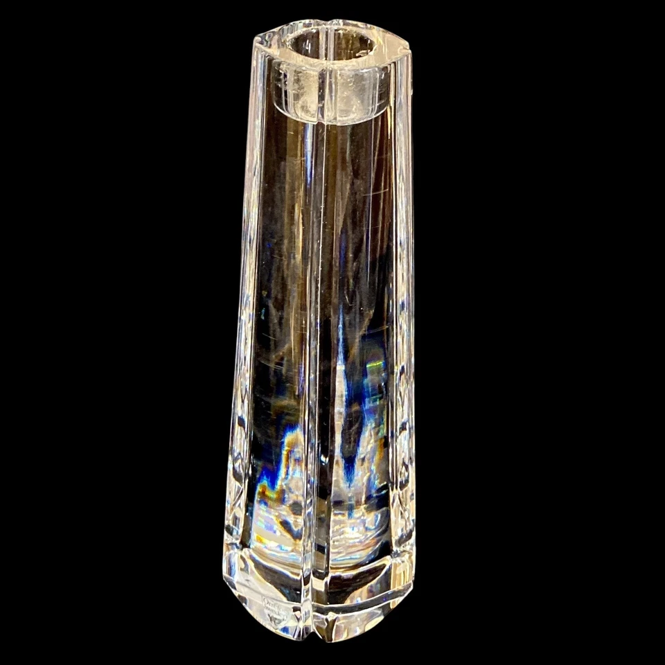 "Portavelas de cristal cortado ORREFORS Marin Skar Suecia Art Deco 8,25""" Foto 2 de 4