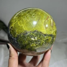 1180g Natural Green Opal Sphere Crystal Mineral Healing