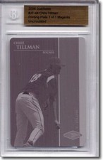 2006 Chris Tillman Rookie Printing Press Plate RC BGS 1/1