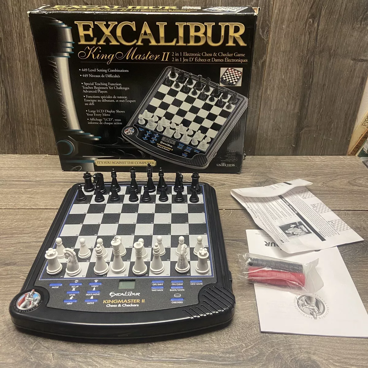 Excalibur King Master Electronic Chess Game Complete in Great 