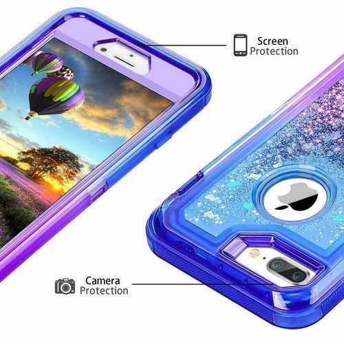 Armor Glitter Liquid Hybrid Case Cover For iPhone Belt Clip fits Otterbox Clip - Picture 4 of 43