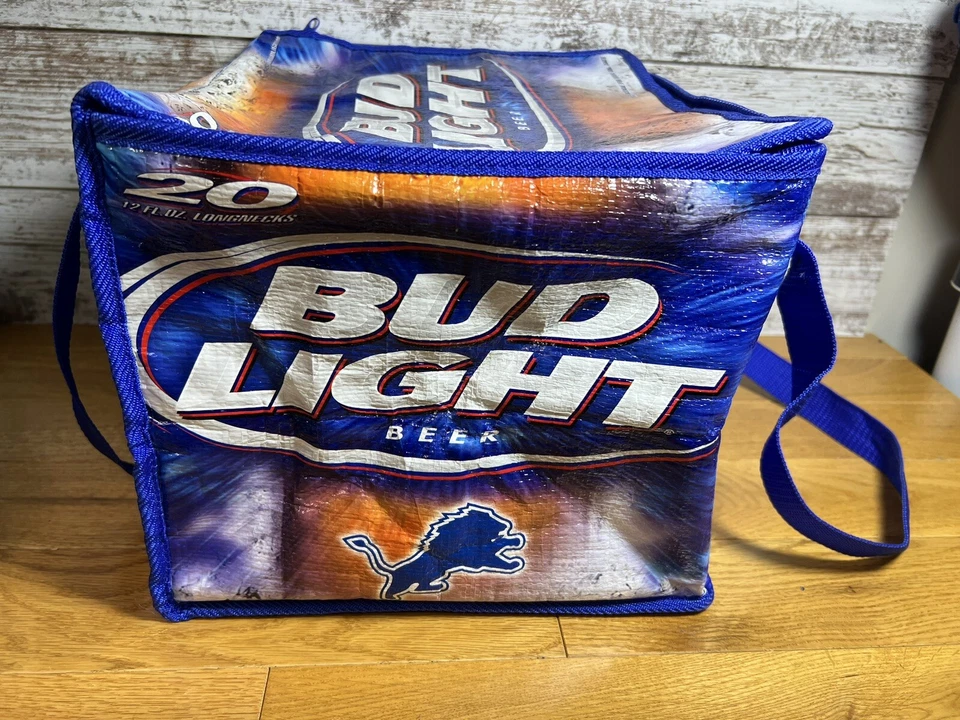 Vintage Bud Light Detroit Lions -Collapsible Insulated Cooler 2004 - Image 4 of 4