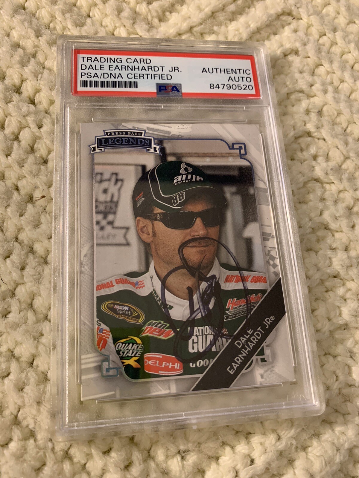 Dale Earnhardt Jr Signed 2009 Press Pass Legends Card #43 PSA /DNA Slab COA