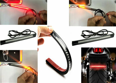 SCHEINWERFER RÜCKLICHT FLEXIBEL MOTORRAD STOP LED SMD BLINKERSTREIFEN CAFE RACE