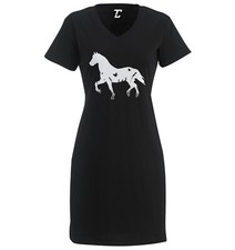 Horse Silhouette With Butterflies - Esquestrian Animal Women's Dress