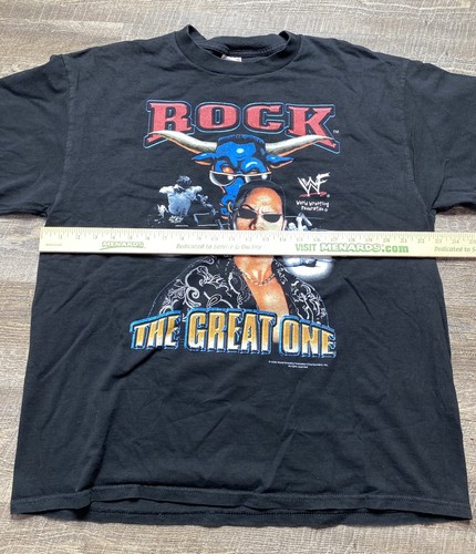 Vintage WWF Dwayne The The Rock Johnson The Great One Graphic Shirt Size Xl Y2K - Picture 7 of 12