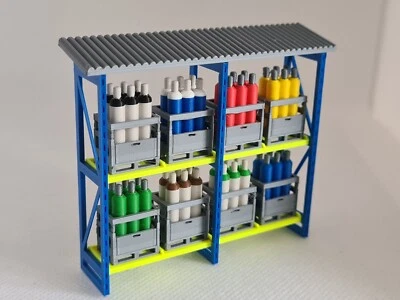 3D-Printz: Gasflaschen als Sets oder Hochregal für Spur H0 aus Eigenproduktion