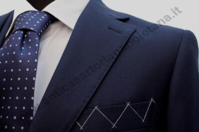 abito uomo sartoriale Napoli 2 bottoni blu drop 0 Made in Italy | eBay
