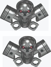 Graphics Decals Stickers Pistons Rods Engine Chrome Skull Terminator Sizes Vary Graphics Decals Stickers Pistons Rods Engine Chrome Skull Terminator Sizes Vary
