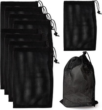 10Pcs Nylon Mesh Drawstring Bag,8 X 11.4 Inch Nylon Mesh Bags with Drawstrings