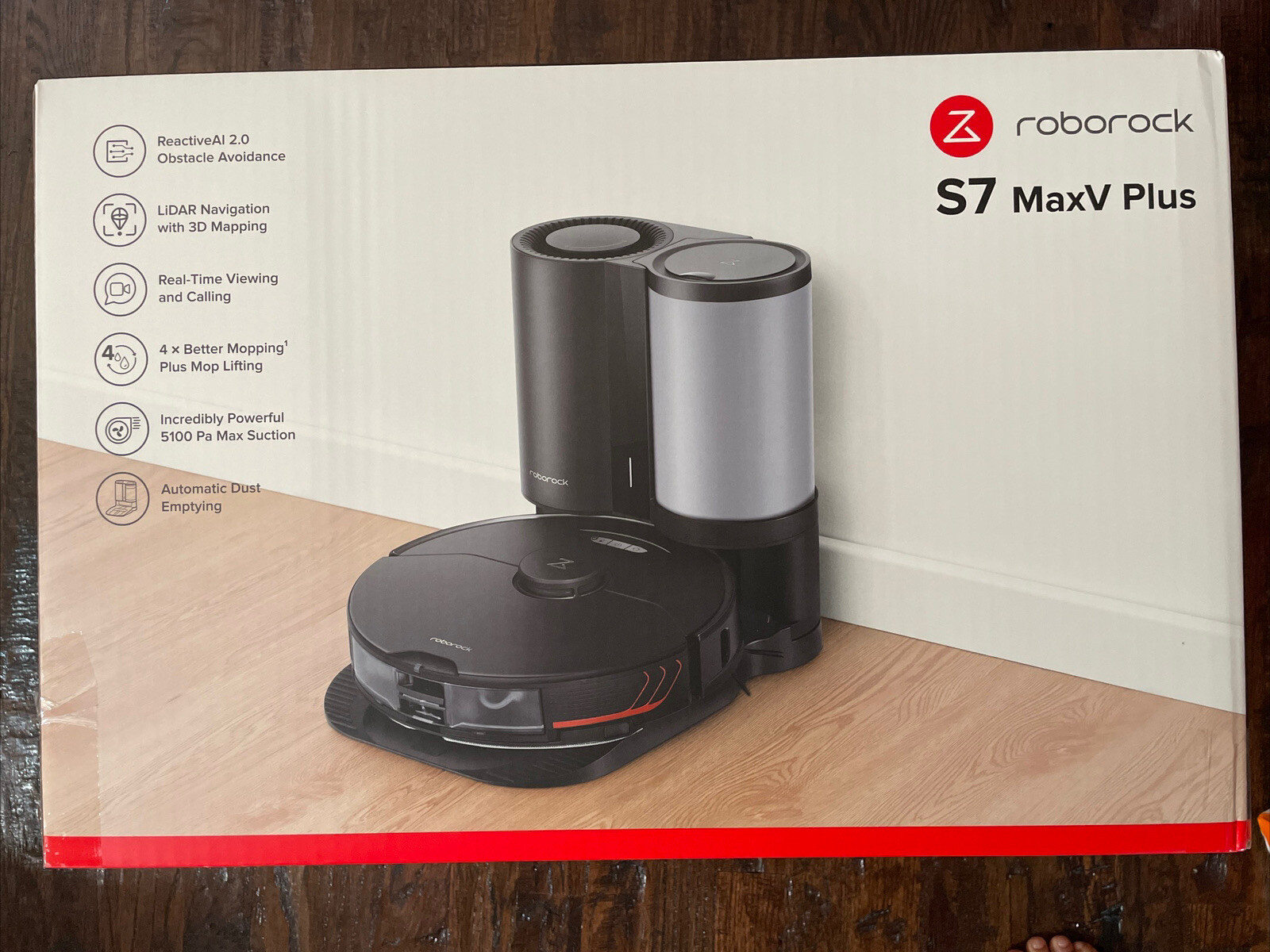 Roborock S7 MaxV Plus Robotic Vacuum - Black (86413939)