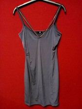 Missguided Slinky Strappy Bust Cup Chain Bodycon Grey Size UK 12 DH014 CC 06