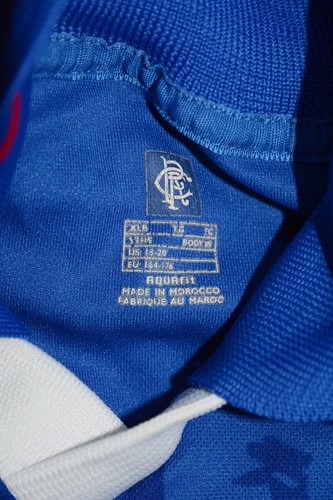 CAMISETA DE FUTBOL LOCAL RANGERS ESCOCIA 2002/2003 DIADORA YXL NIÑOS - Imagen 8 de 9