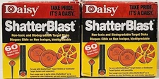 2 BOXES DAISY  SHATTERBLAST TARGETS 60 PER BOX 990873-406 [AI]