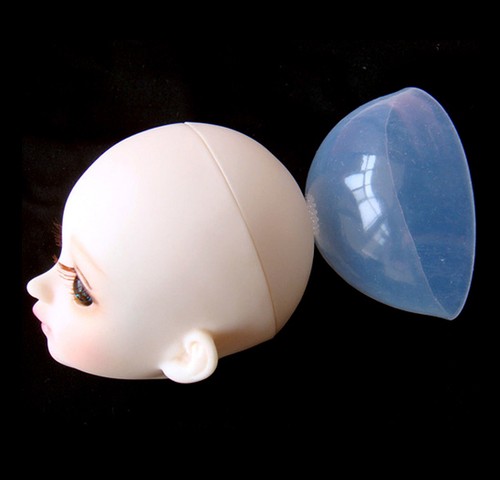 New 1/4 BJD Head Soft  Silicone Wig Cap Size 7"-8" 44cm MSD Dollfie - Foto 1 di 2