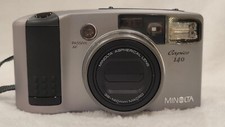 Minolta Capios 140 Silver 38-140mm Macro Point  Shoot 35mm Film Camera - Parts