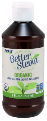 NOW Foods Certified Organic Liquid Stevia Extract 8 oz former Non-Bitter 10/31ex