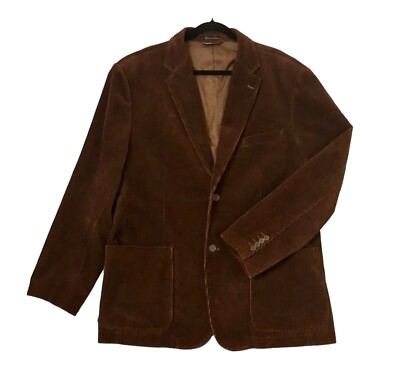 Andrew Fezza Corduroy Sport Coat Blazer Vintage Chocolate Brown