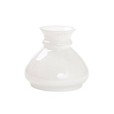 Paralume 492 per lune a petrolio vetro opalino/bianco - foro di montaggio 108mm