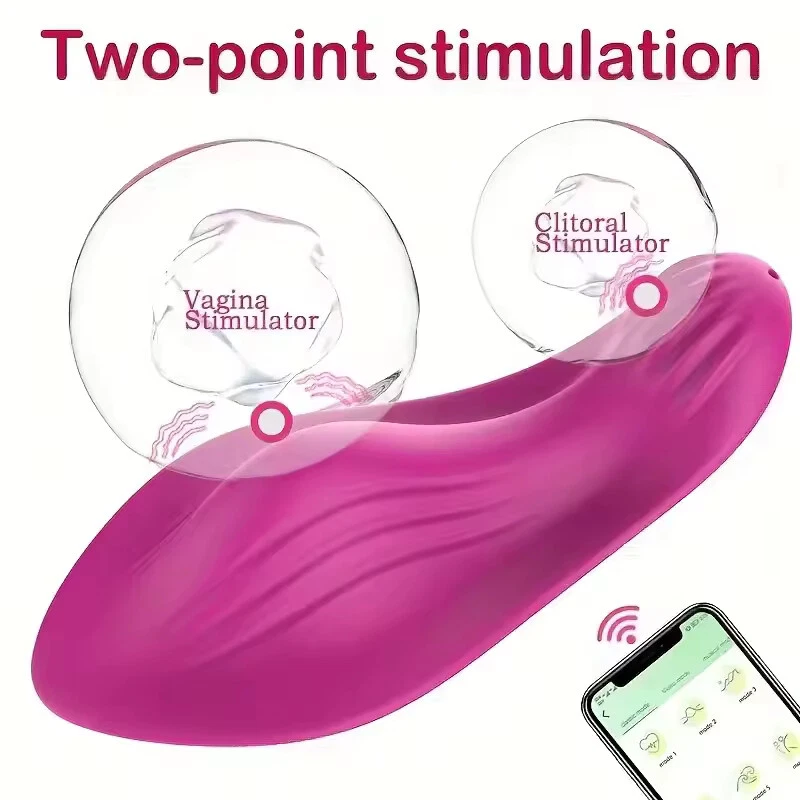 Tragbares vibrierendes Damen Höschen Massagegerät kabellos APP Fernbedienung Unterwäsche - Bild 2 von 4