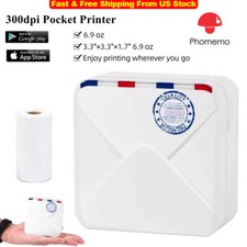 Phomemo Pocket Thermal Photo Printer 300dpi Bluetooth Wireless M02S Label Maker