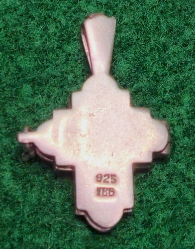 Vintage STERLING 925 Vatican Pilgrimage Reliquary Prayer Cross Locket Pendant - Picture 13 of 16