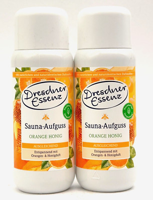 2er Pack Dresdner Essenz Sauna-Aufguss Orange Honig 2 x 250ml
