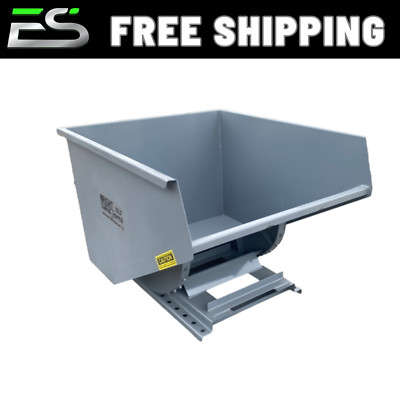 2 YD WRIGHT SELF DUMPING HOPPER-TRASH-RECYCLING HOPPER-DUMPSTER-FREE SHIPPING
