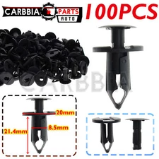 100 Clips Automotive Push Pins Retainers Assortment For GM Ford For Toyota Honda