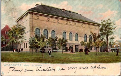 Vintage Worcester, Massachusetts Ma Postcard - Art Museum - 1909