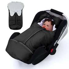 Winter Car Seat Cover Baby, Infant Car Seat Footmuff with Adjustable Hood, Wa...