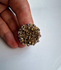 Gold druzy ring