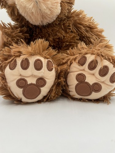 Walt Disney Parks Pre Duffy Hidden Mickey Brown Shaggy Tan Teddy Bear Plush 16" - Picture 7 of 13