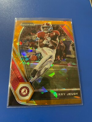 Jerry Jeudy - 2021 Panini Prizm #67 - Orange Cracked Ice {24D4}
