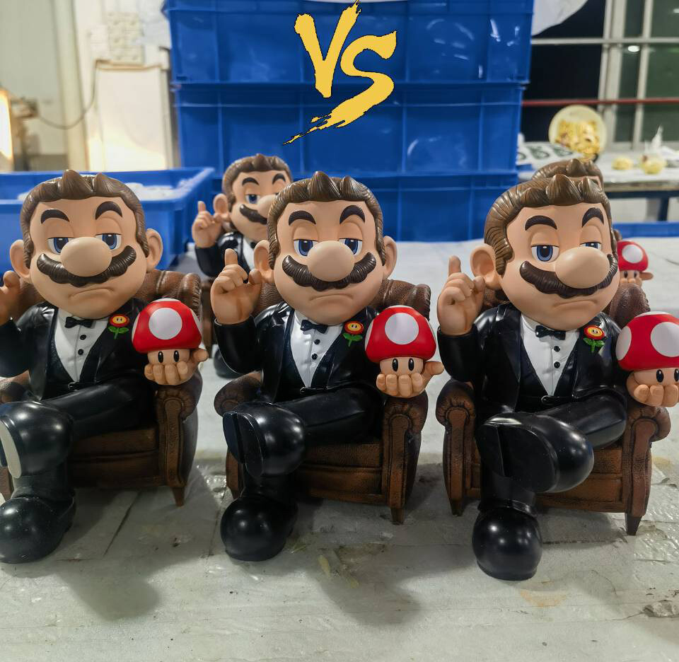 マリオ godfather VS Studio Mario Godfather Resin Figurine Statue Collections 22cm