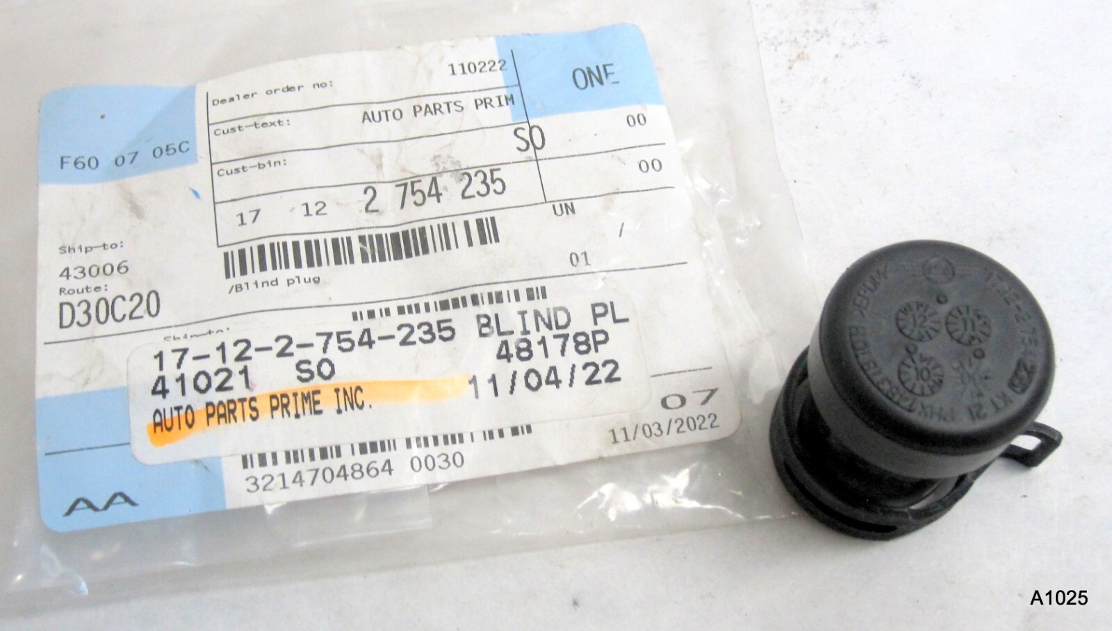 Genuine BMW E12 E21 E28 E30 E32 F25 Sealing Blind Plug D=18MM OEM 