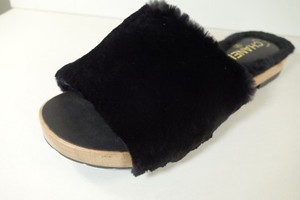 chanel slides with fur
