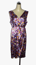 DEBBI O MATERNITY SIZE LARGE SILK SPANDEX FLOAL PRINT SUMMER DRESS MADE IN USA