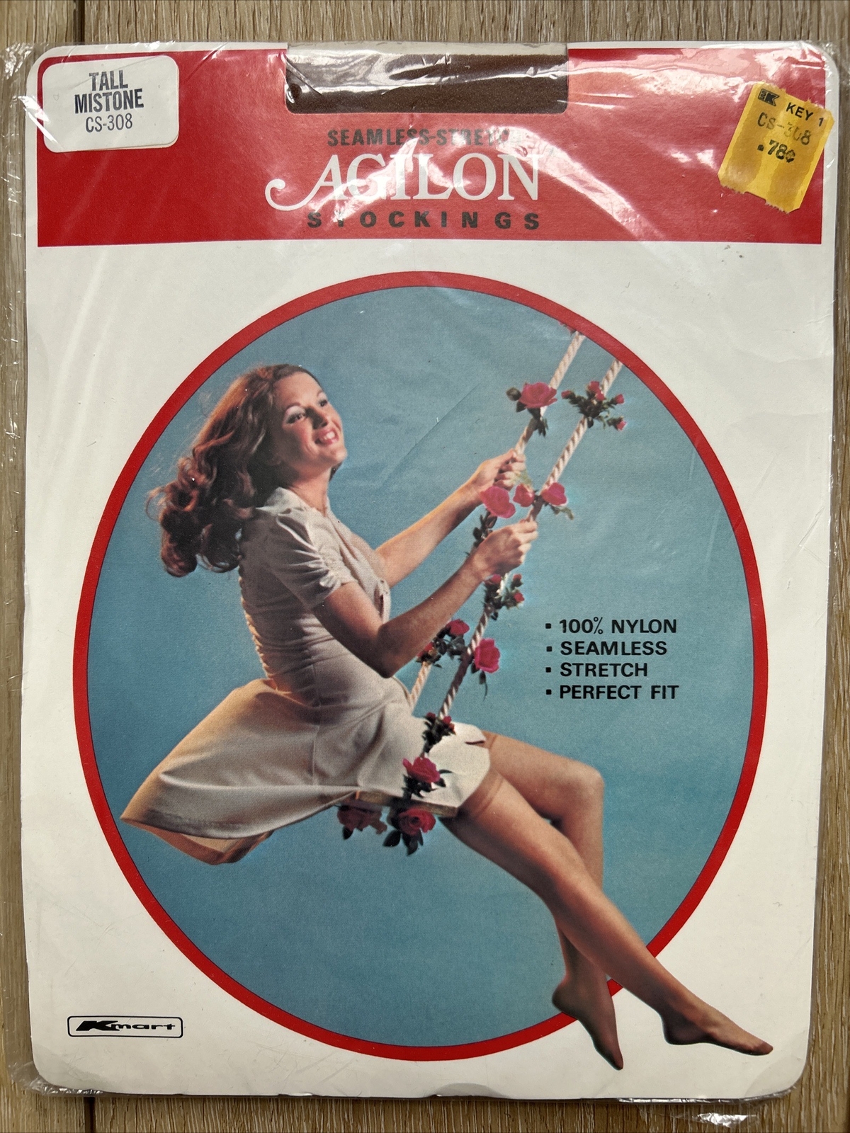 NOS Vintage 1970s Kmart Brand Agilon Nylon Stockings … Gem