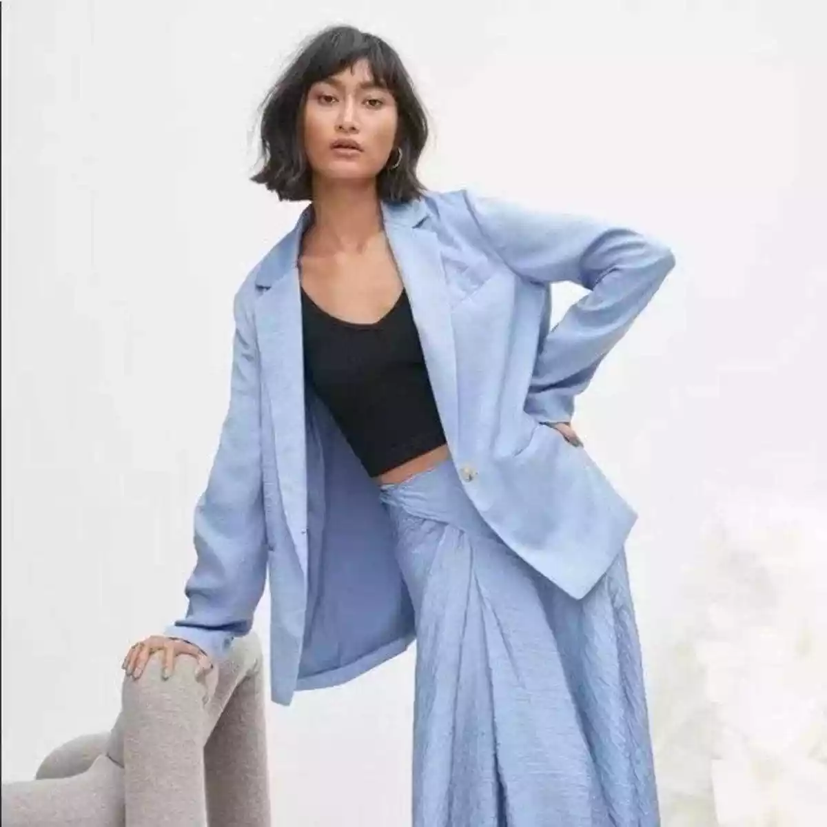 Drapey sequin blazer sale