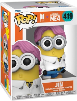 Funko Despicable Me 4 Minions X BTS - JIN 3.75'' POP VINYL FIGUR 419 NEU