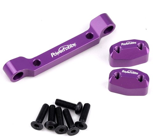 Powerhobby Aluminum Rear Pivot Block Purple HPI RS4 Sport3 - Picture 2 of 2