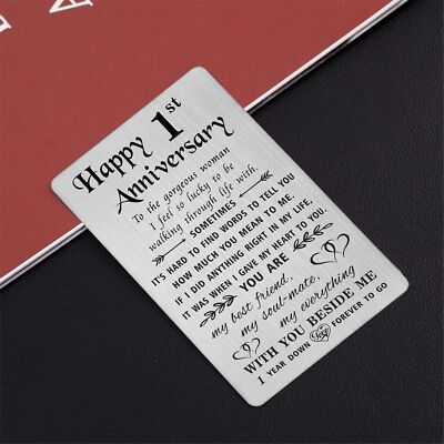 Sottobicchiere Happy Anniversary 1 Year Per La Moglie Perfetta, MDF Lucido, 9x9 Cm