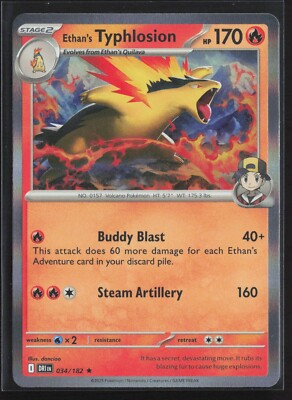 Pokemon TCG Destined Rivals - 034/182 Ethan's Typhlosion - Holo NM