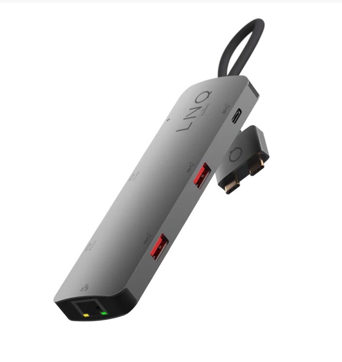 LIVQ 7in2 Pro Use-c 10Gbps Multiport Hub Dual 4K HDMI And Ethernet For MacBook